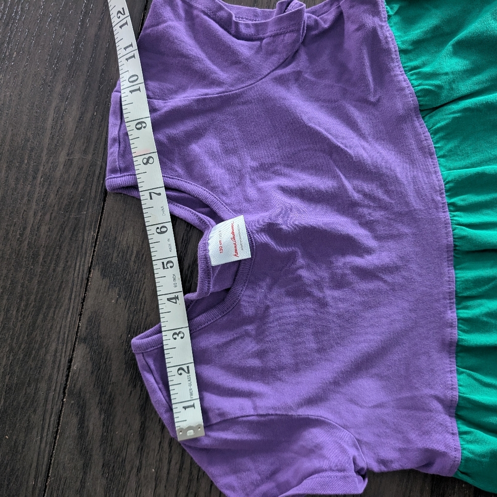 Purple and Green Kids Dress